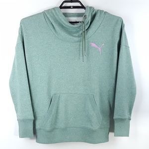 NWT Puma Womens S Green Pullover Hoodie